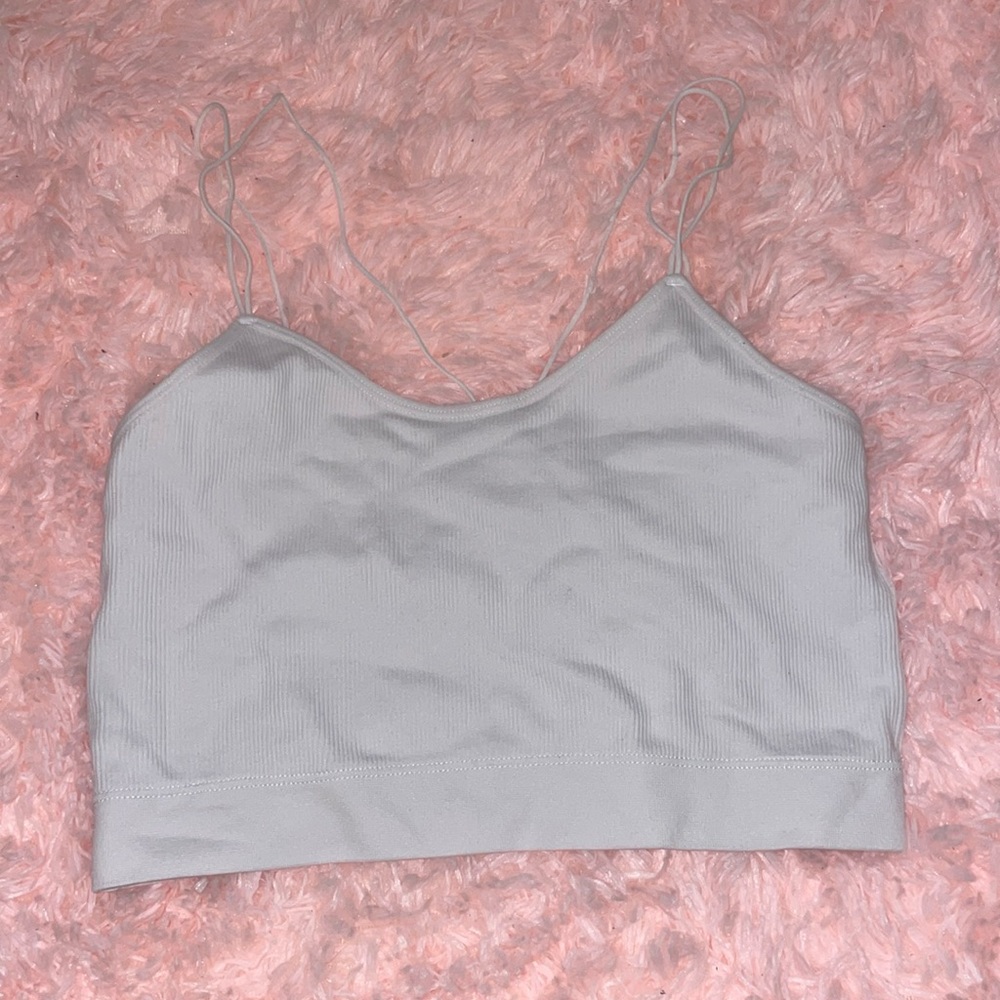 white strappy tank